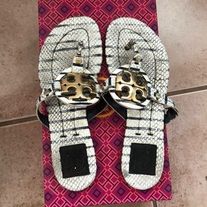 Tory Burch Miller 2 logo sandals in navy